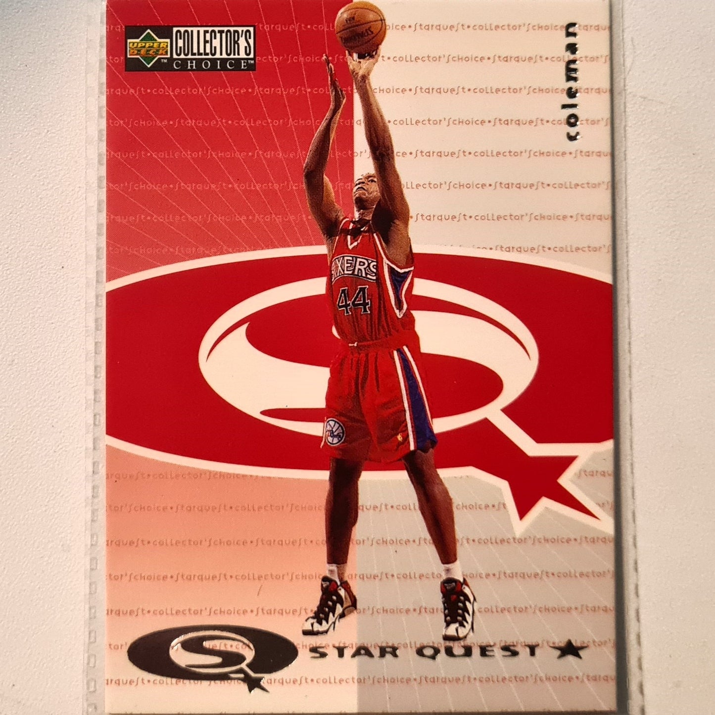 Derrick Coleman 1997 Upper-Deck Star Quest SQ45 NBA Basketball Philadelphia 76ers Excellent Sleeved