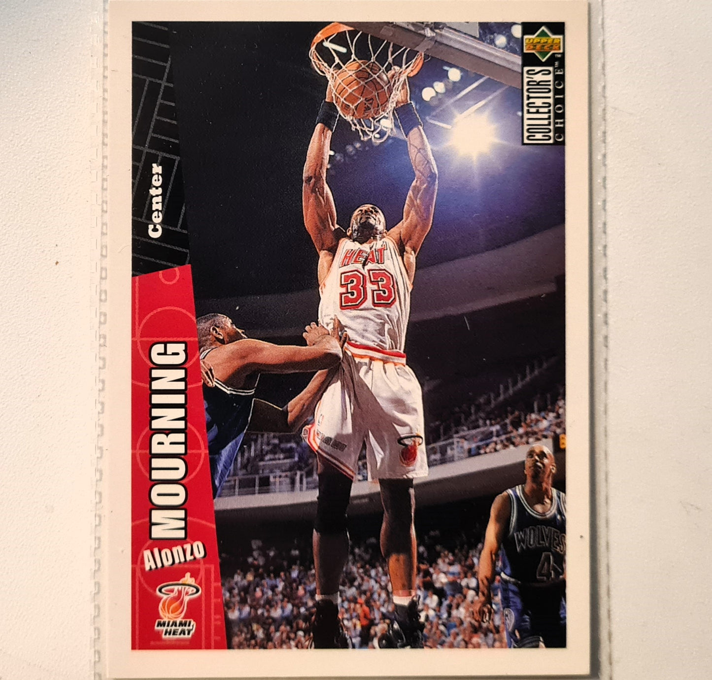 Alonzo Mourning 1996 Upper Deck #276 NBA Basketball Miami Heat Excellent Sleeved