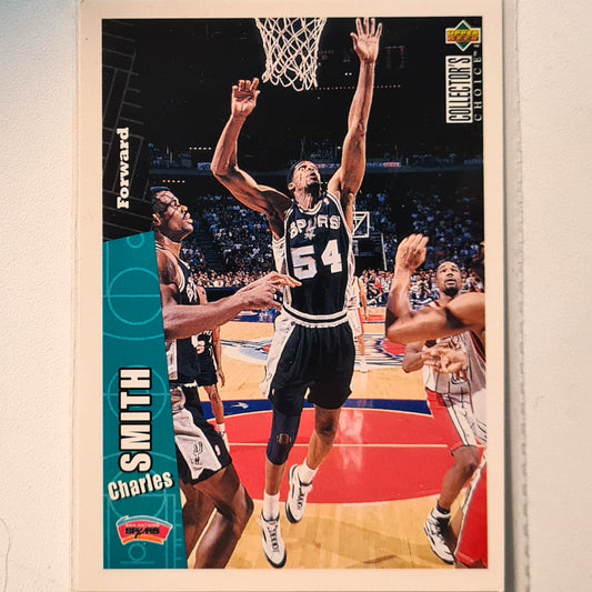 Charles Smith 1996 Upper Deck #330 NBA Basketball San Antonio Spurs very good Sleeved