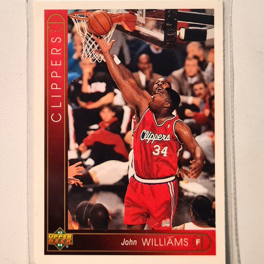 John Williams 1993 Upper Deck #137 NBA Basketball Los Angeles Clippers Sleeved