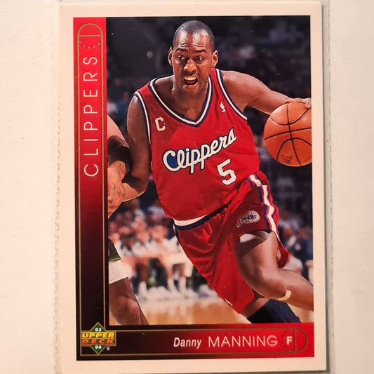 Danny Manning 1993 Upper Deck #342 NBA Basketball Los Angeles Clippers Sleeved