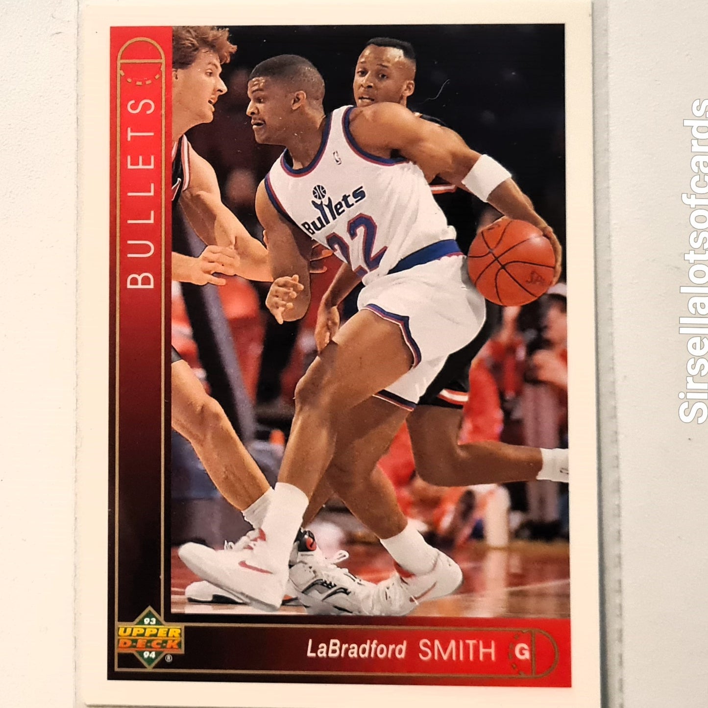 La Bradford Smith 1993 Upper Deck #139 NBA Basketball Washington Bullets  Excellent Sleeved