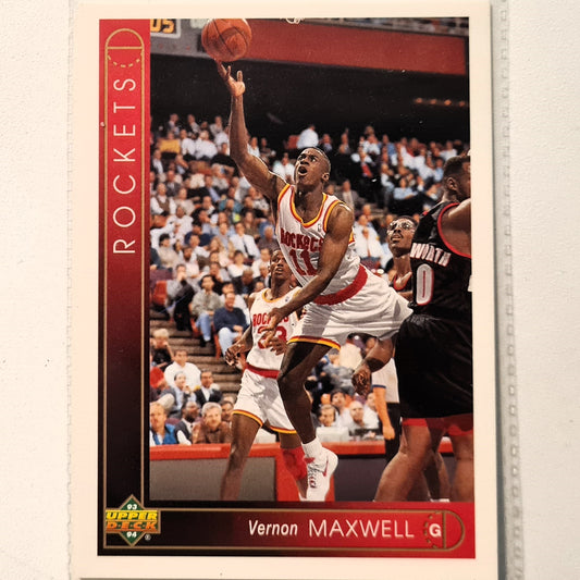 Vernon Maxwell 1993 Upper Deck #272 NBA Basketball Houston Rockets Excellent Sleeved