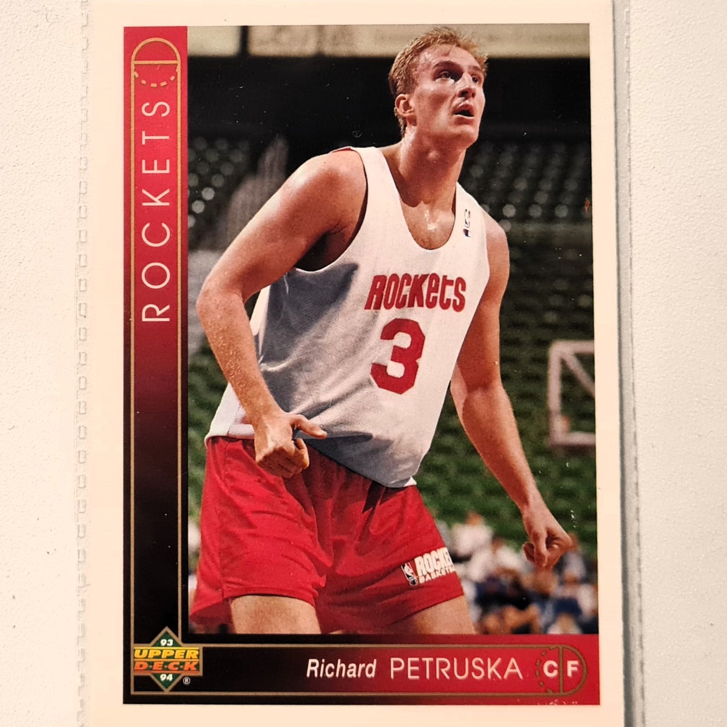 Richard Petruska 1993 Upper Deck #366 NBA Basketball Houston Rockets Excellent Sleeved