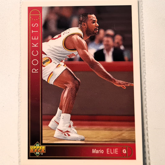 Mario Ellis 1993 Upper Deck #386 NBA Basketball Houston Rockets Excellent Sleeved