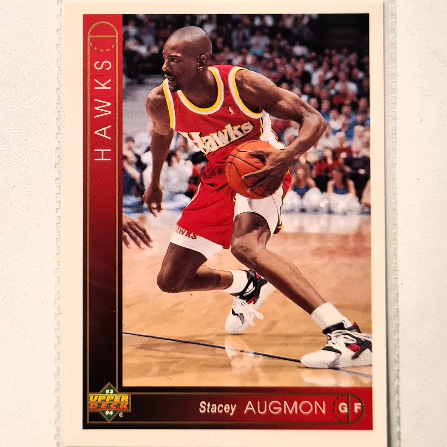 Stacey Augmon 1993 Upper Deck #35 NBA Basketball Atlanta Hawks Excellent Sleeved