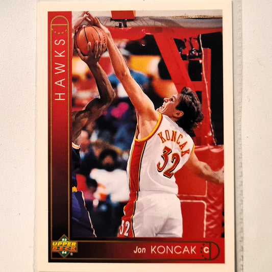 Jon Koncak 1993 Upper Deck #31 NBA Basketball Atlanta Hawks Excellent Sleeved