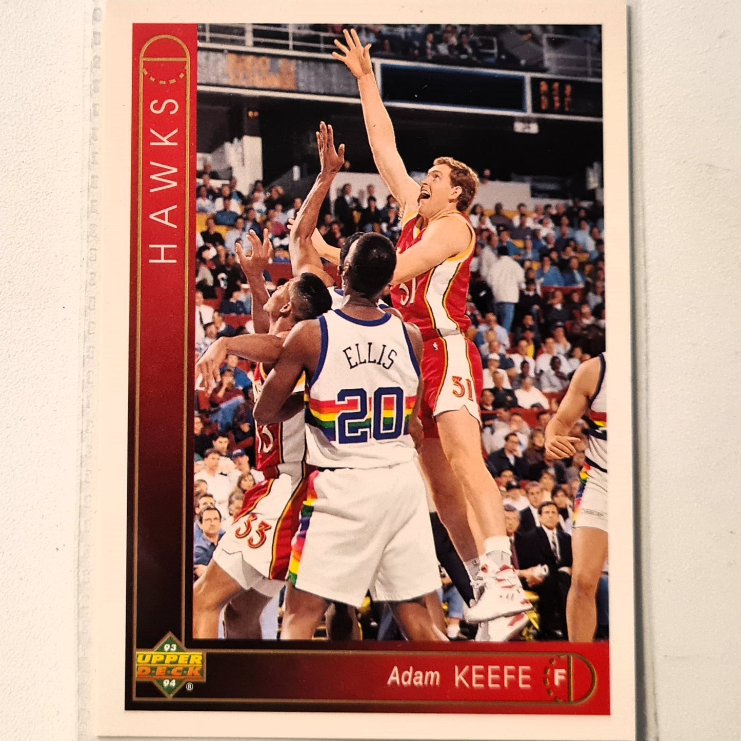 Adam Keefe 1993 Upper Deck #49 NBA Basketball Atlanta Hawks Excellent Sleeved