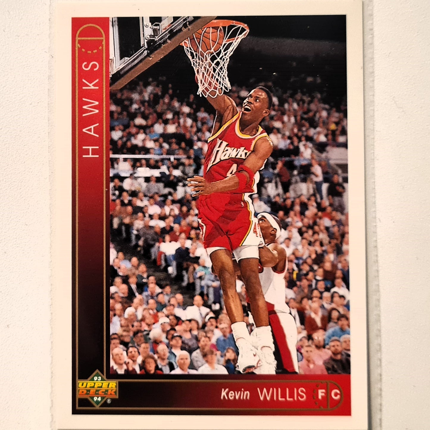Kevin Willis 1993 Upper Deck #117 NBA Basketball Atlanta Hawks Excellent Sleeved