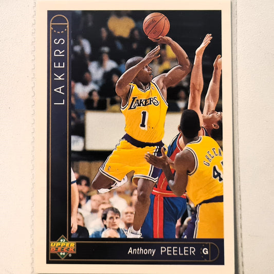 Anthony Peeler 1993 Upper Deck #130 NBA Basketball LA Lakers Excellent Sleeved