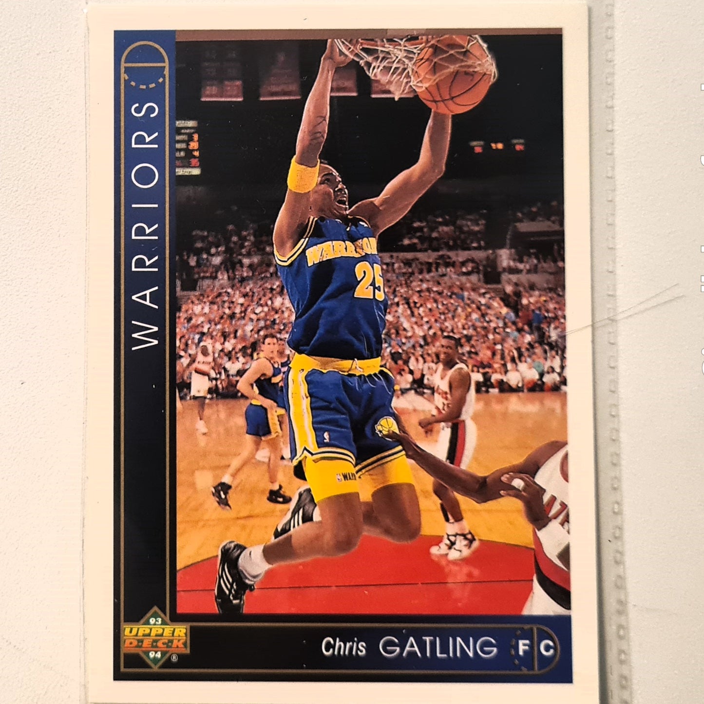 Chris Gatling 1993 Upper Deck Rookie RC #147 NBA Basketball Golden State Warriors Excellent Sleeved