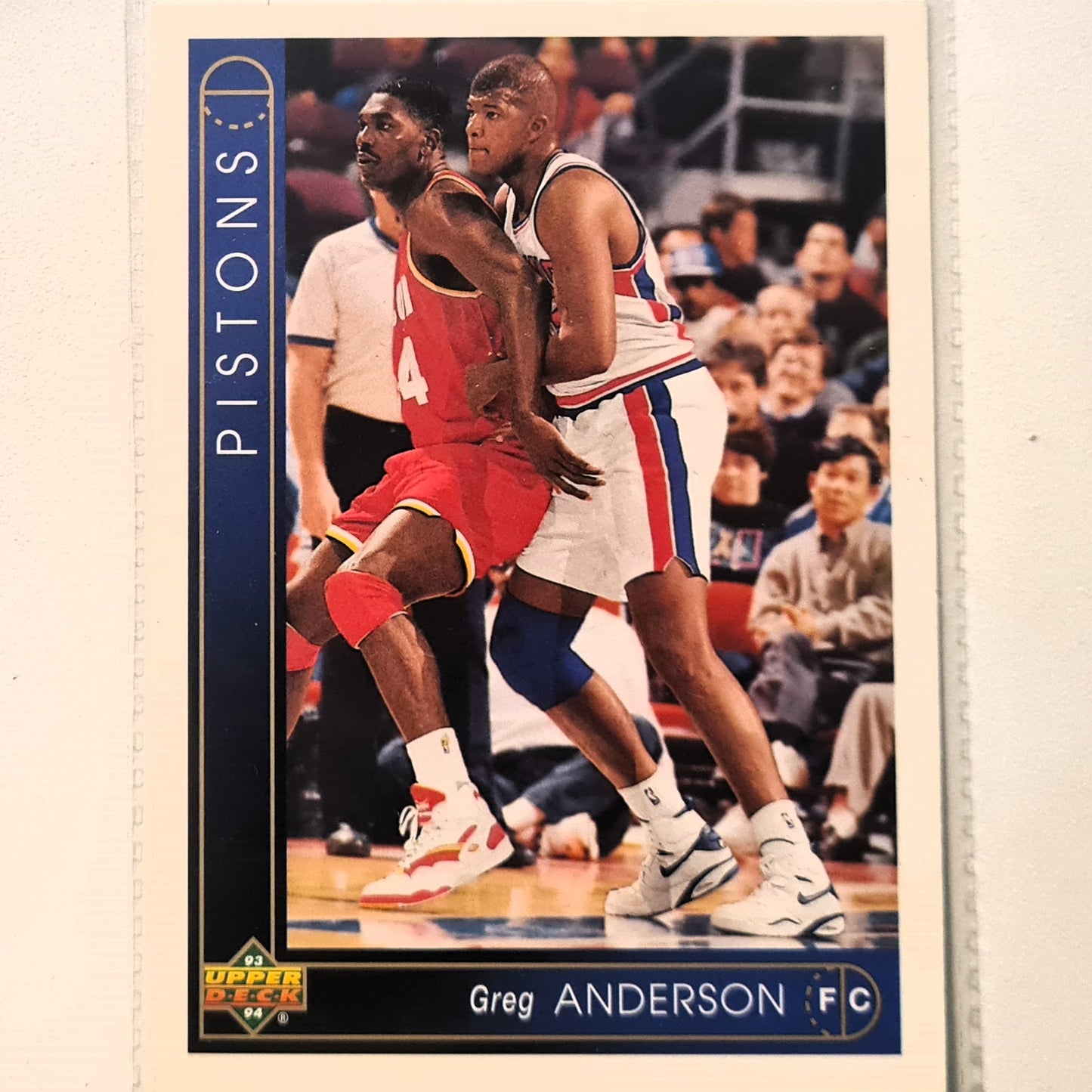 Greg Anderson 1993 Upper Deck #402 NBA Basketball Detroit Pistons Excellent Sleeved