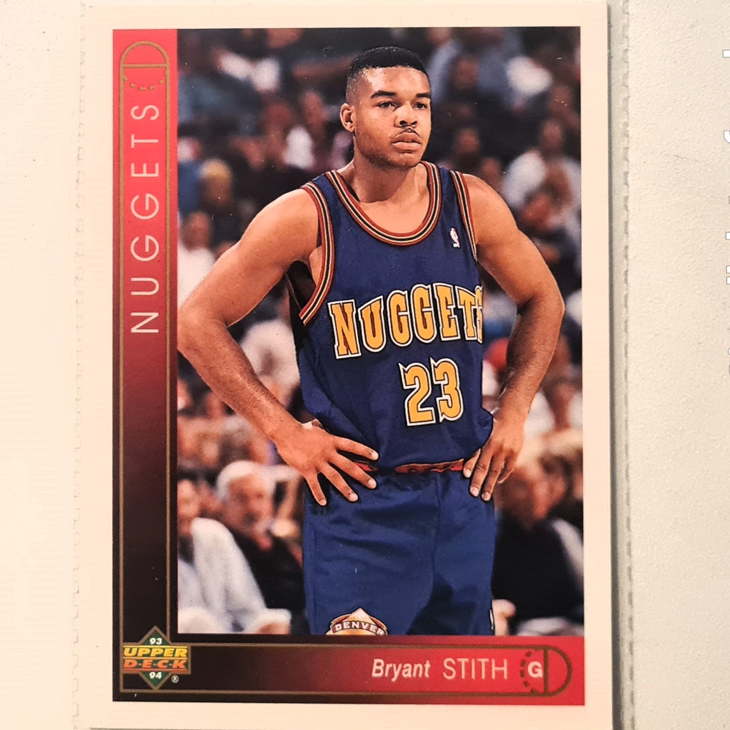 Bryant Stith 1993 Upper Deck #413 NBA Basketball Denver Nuggets Excellent Sleeved