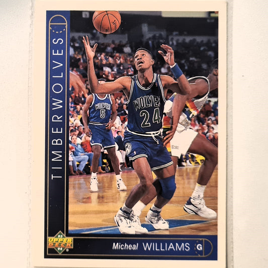 Michael Williams 1993 Upper Deck #268 NBA Basketball Minnesota Timberwolves Excellent Sleeved