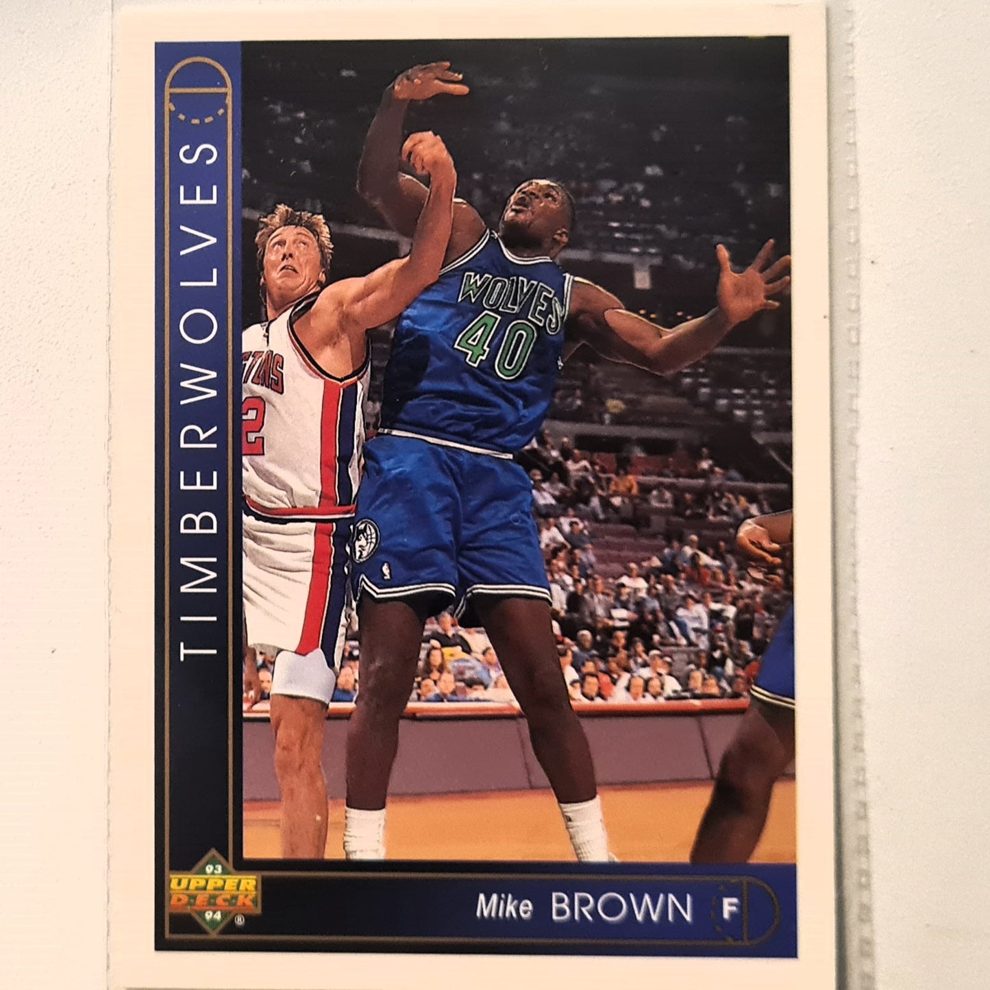 Mike Brown 1993 Upper Deck #406 NBA Basketball Minnesota Timberwolves Excellent Sleeved