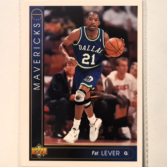 Fat Lever 1993 Upper Deck #408 NBA Basketball Dallas Mavericks Excellent Sleeved