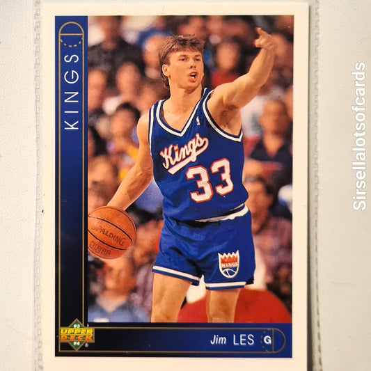 Jim Lers 1993 Upper Deck #112 NBA Basketball Sacramento Kings Excellent Sleeved