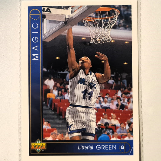 Litterial Green 1993 Upper Deck #39 NBA Basketball Orlando Magic Excellent Sleeved
