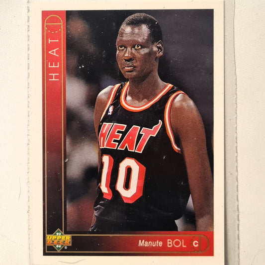 Manute Bol 1993 Upper Deck #411 NBA Basketball Miami Heat Excellent Sleeved