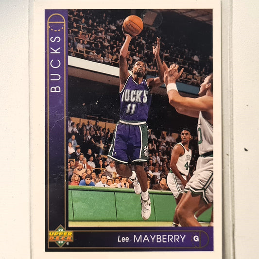 Lee Mayberry 1993 Upper Deck #407 NBA Basketball Milwaukee Bucks Excellent Sleeved