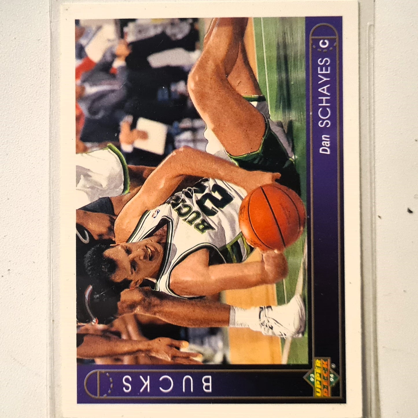 Dan Schayes 1993 Upper Deck #106 NBA Basketball Milwaukee Bucks Excellent Sleeved