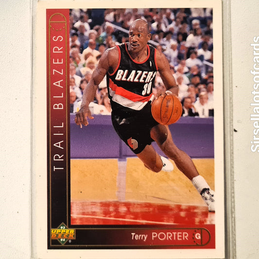 Terry Porter 1993 Upper Deck #105 NBA Basketball Portland Trail Blazers Excellent Sleeved