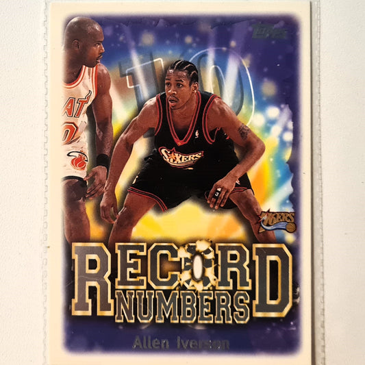 Allen Iverson 1999 Topps record numbers RN9 NBA Basketball Philadelphia 76ers Very good  sleeved