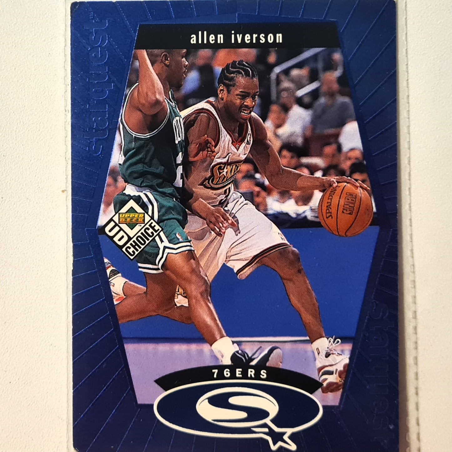 Allen Iverson 1998 Upper-Deck Blue Starquest #SQ20 NBA Basketball Philadelphia 76ers Fair sleeved