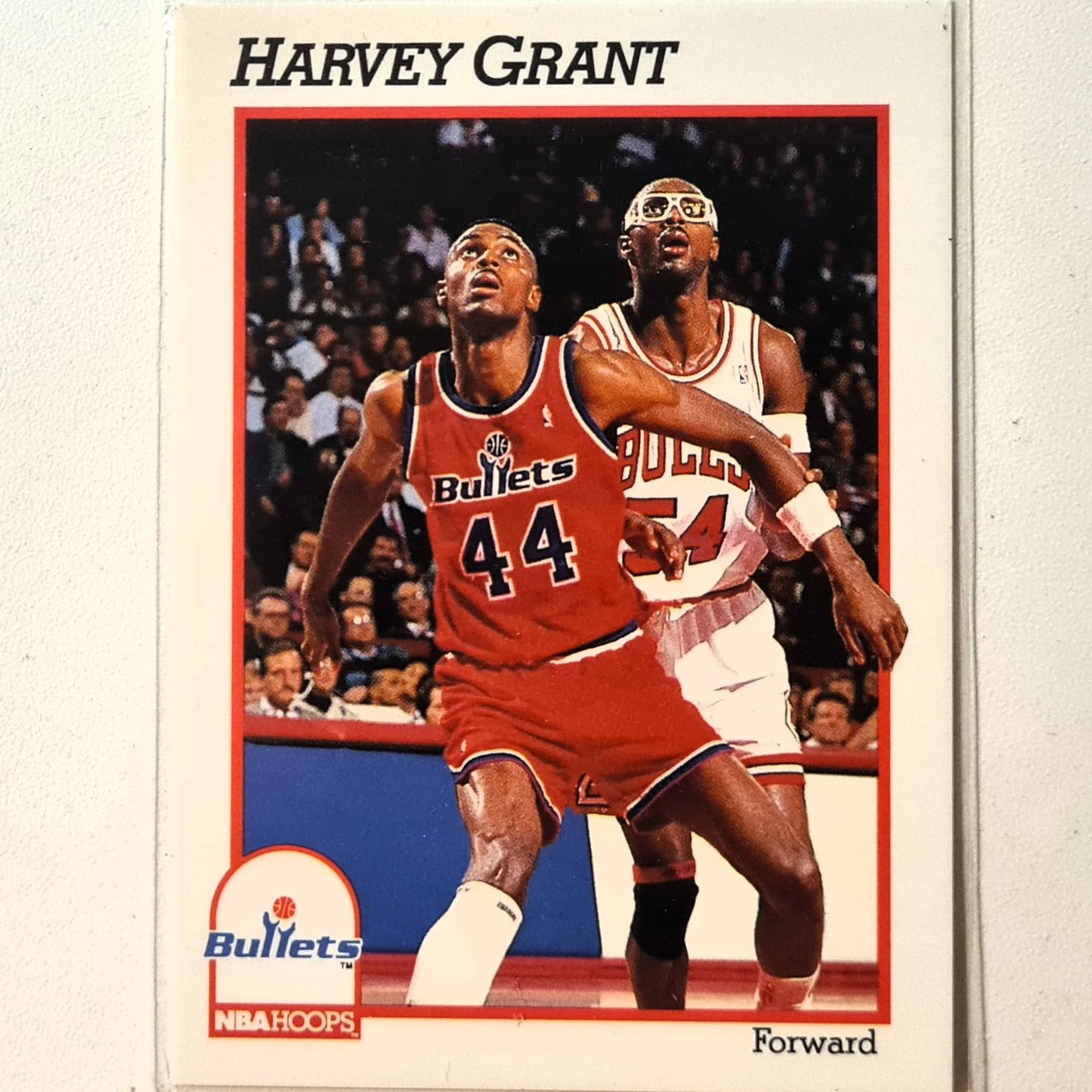 Harvey Grant 1991 NBA Hoops #216 NBA Basketball Washington Bullets Excellent Sleeved