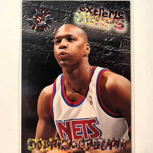 Derrick Coleman 1995 Topps stadium club extreme corps #117 NBA Basketball New Jersey Nets Excellent Sleeved