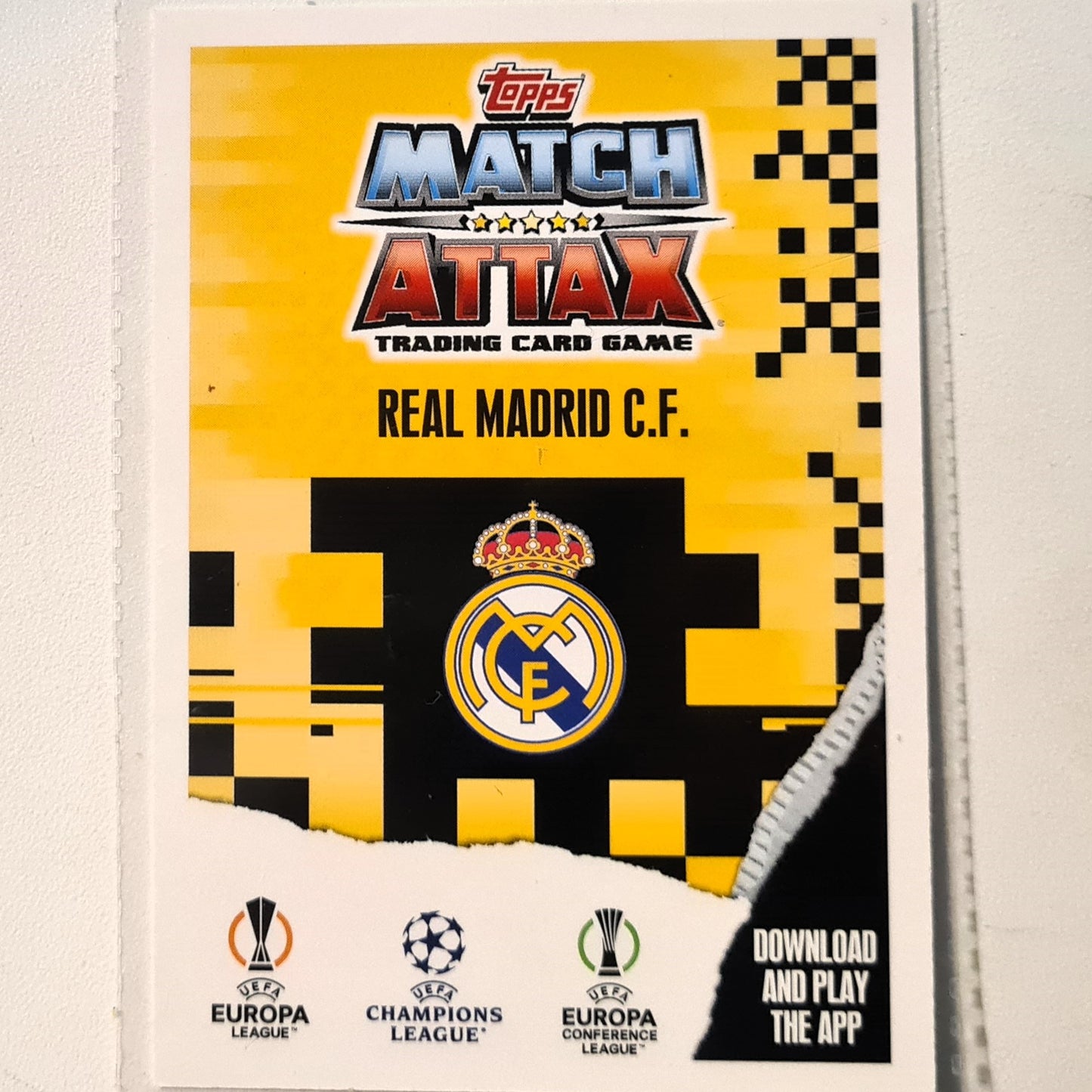 club crest 2023-24 Topps Match Attax #136 NBA Basketball Real Madrid Excellent/mint Sleeved