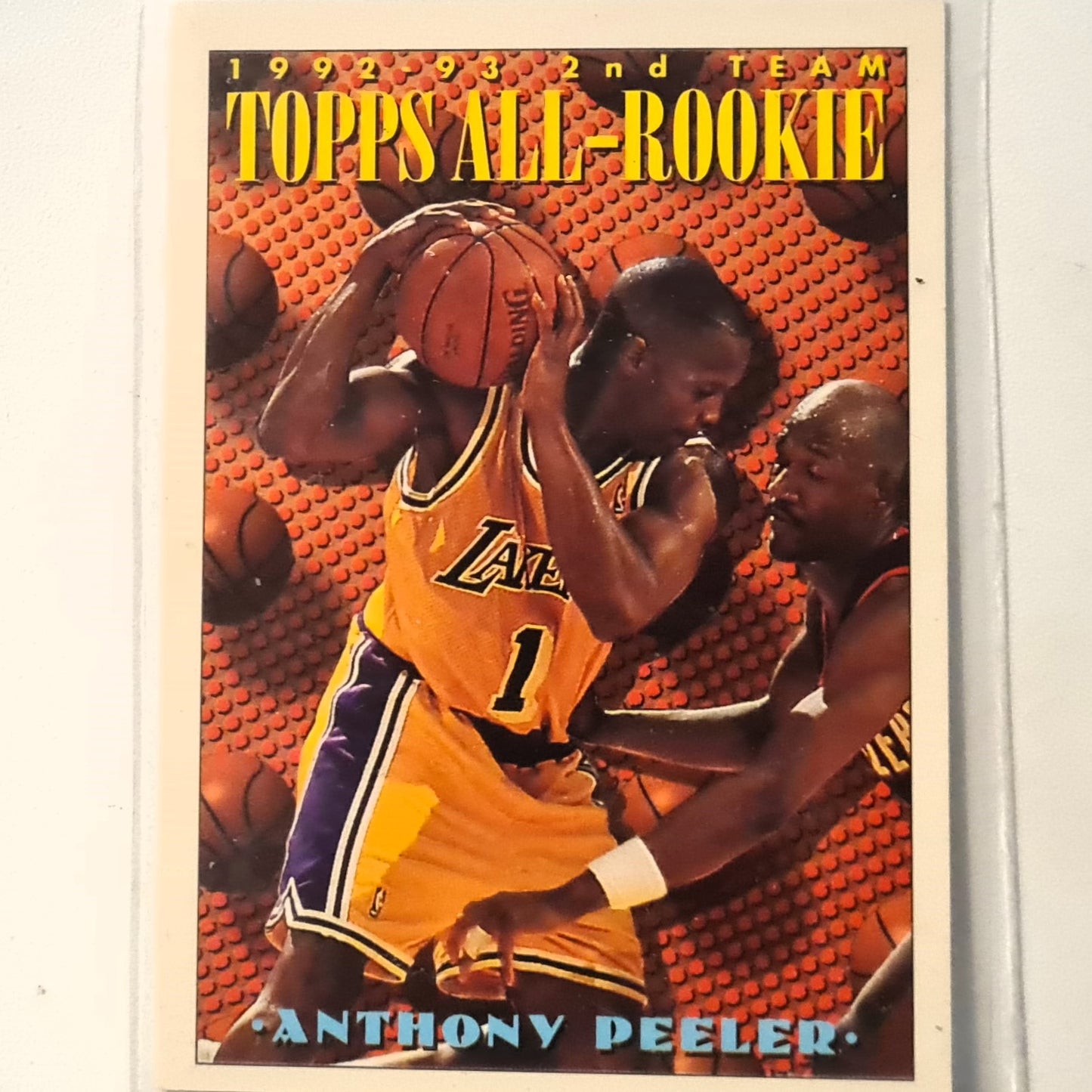 Anthony Peeler 1993 Topps All rookie 2nd team #176 NBA Basketball LA Lakers good-very good Sleeved