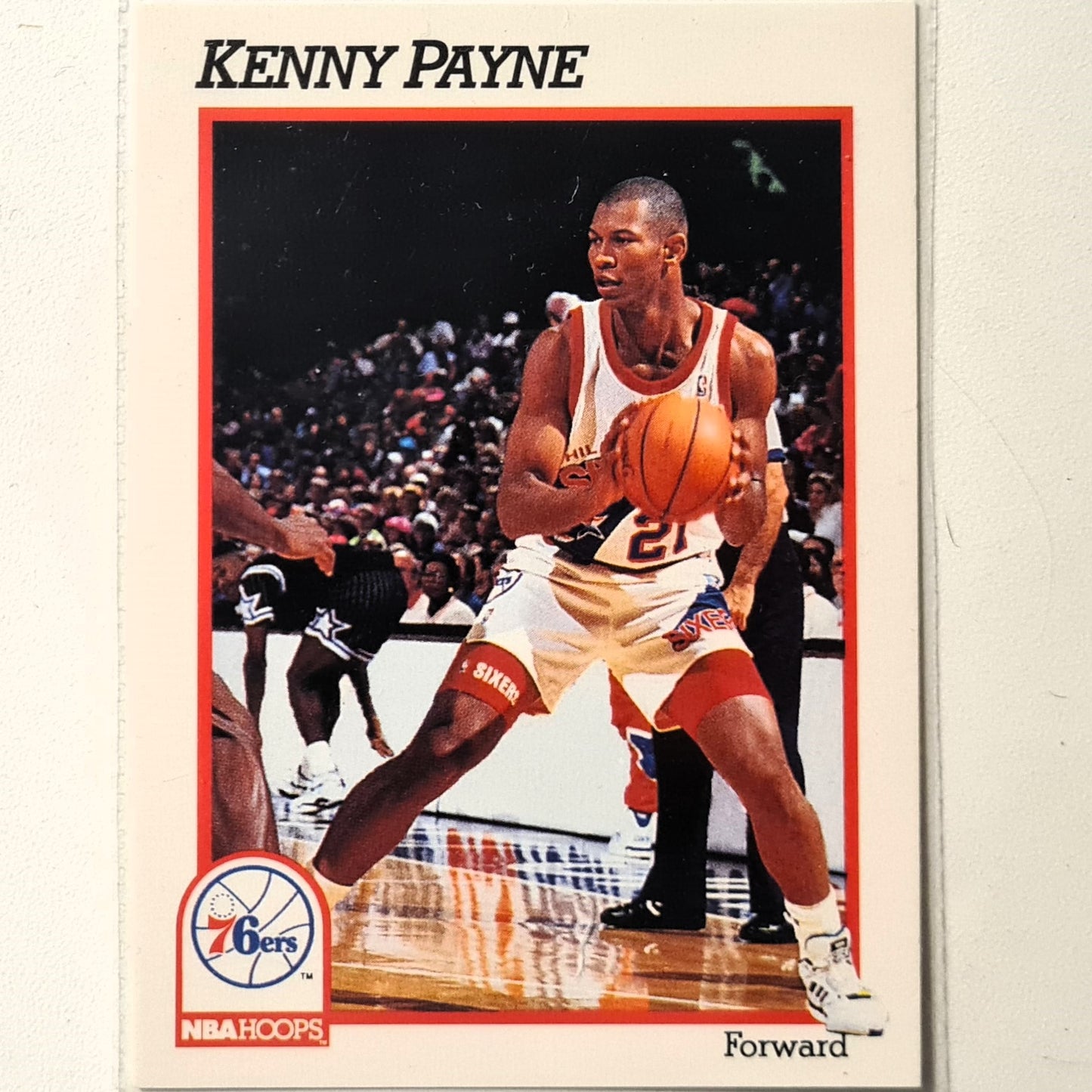 Kenny Payne 1991 NBA Hoops #413 NBA Basketball Philadelphia 76ers Excellent Sleeved