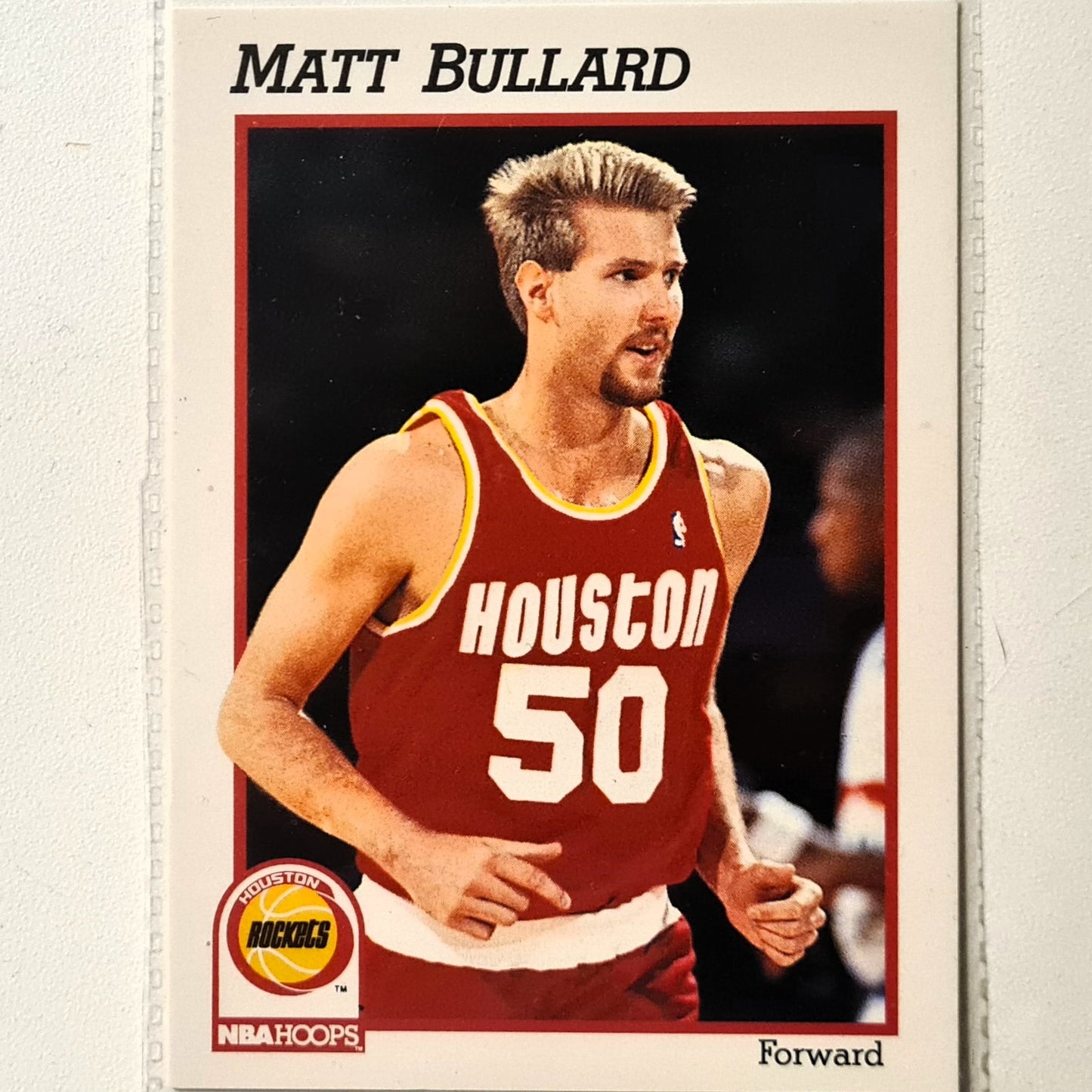 Matt Bullard 1991 NBA Hoops #368 NBA Basketball Houston Rockets Excellent Sleeved