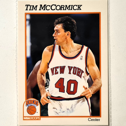 Tim McCormick 1991 NBA Hoops #402 NBA Basketball New York Knicks Excellent Sleeved