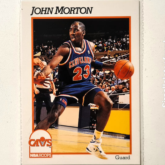 John Morton 1991 NBA Hoops #351 NBA Basketball Cleveland Cavaliers Excellent Sleeved