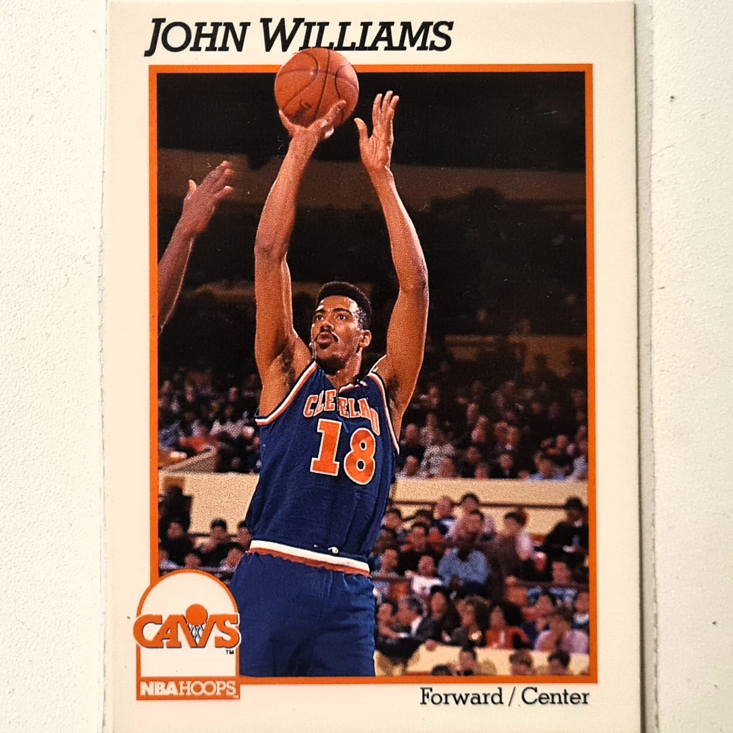 John Williams 1991 NBA Hoops #42 NBA Basketball Cleveland Cavaliers Excellent Sleeved