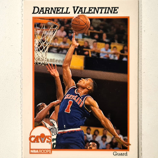 Darnell Valentine 1991 NBA Hoops #41 NBA Basketball Cleveland Cavaliers Excellent Sleeved