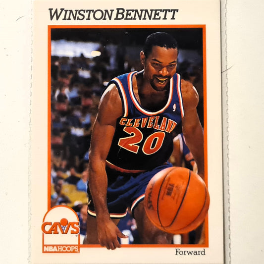 Winston Bennett 1991 NBA Hoops #348 NBA Basketball Cleveland Cavaliers Excellent Sleeved