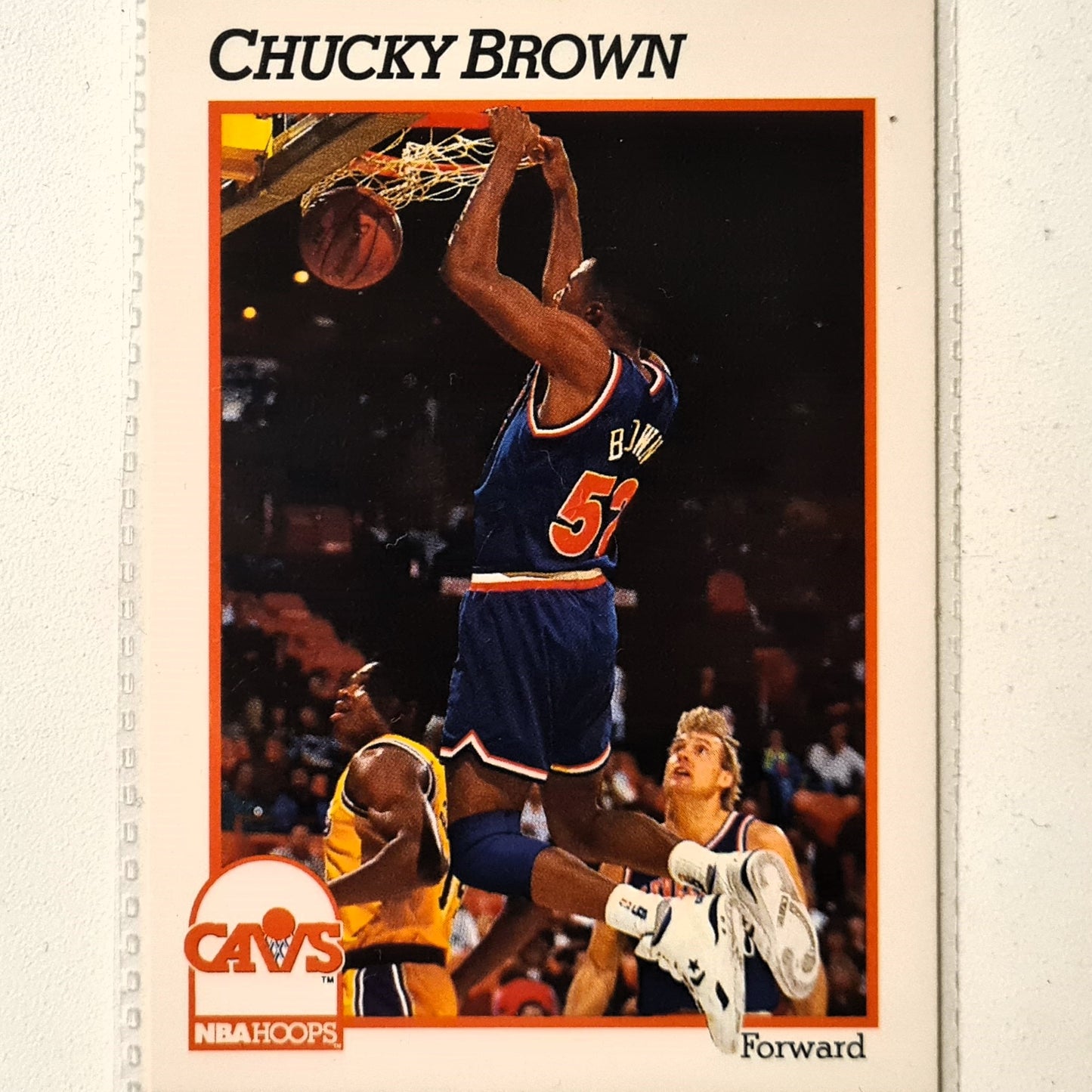 Chucky Brown 1991 NBA Hoops #35 NBA Basketball Cleveland Cavaliers Excellent Sleeved