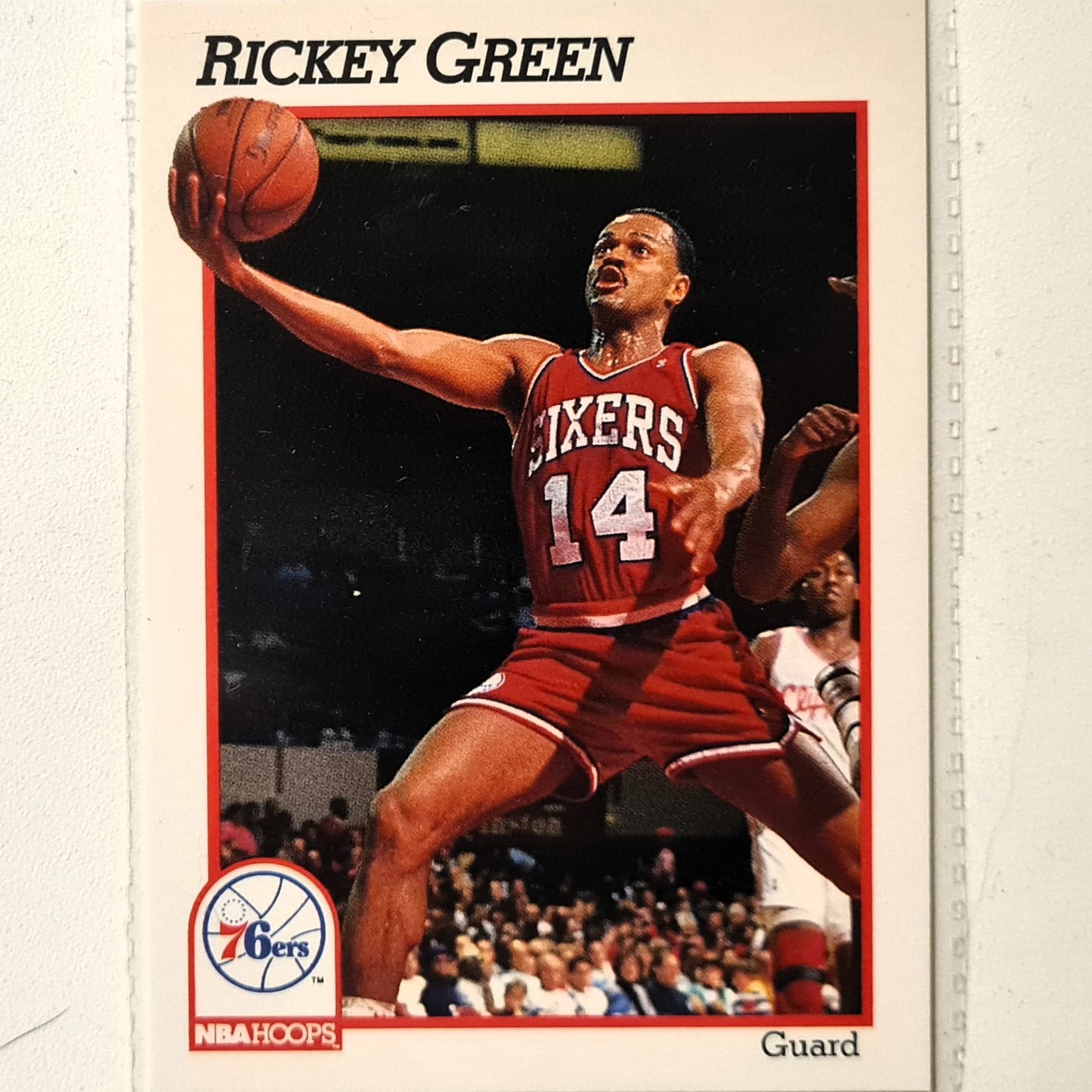 Rickey Green 1991 NBA Hoops # NB1A Bask60etball Philadelphia 76ers Excellent Sleeved