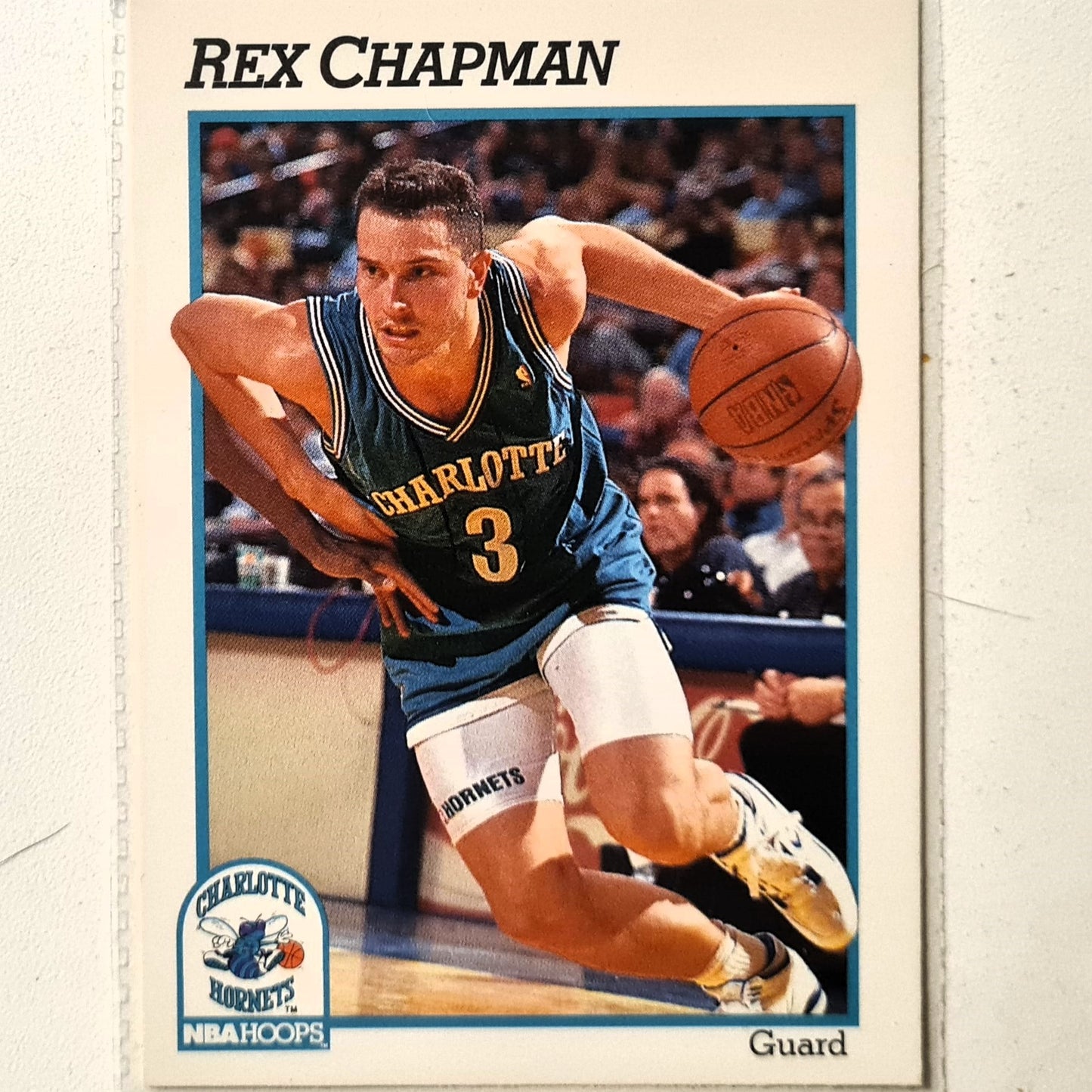Rex Chapman 1991 NBA Hoops #19 NBA Basketball Charlotte Hornets Excellent Sleeved