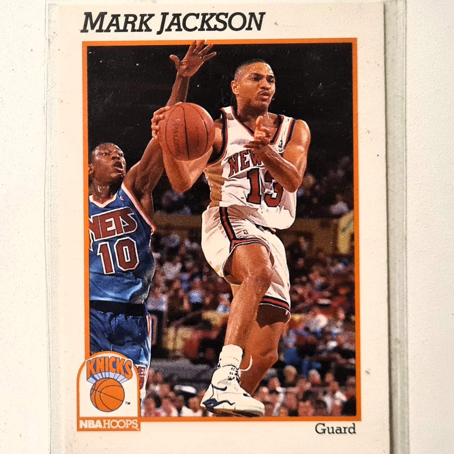 Mark Jackson 1991 NBA Hoops #141 NBA Basketball New York Knicks Excellent Sleeved