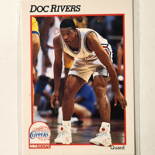 Doc Rivers 1991 NBA Hoops #380 NBA Basketball Los Angeles Clippers Excellent Sleeved