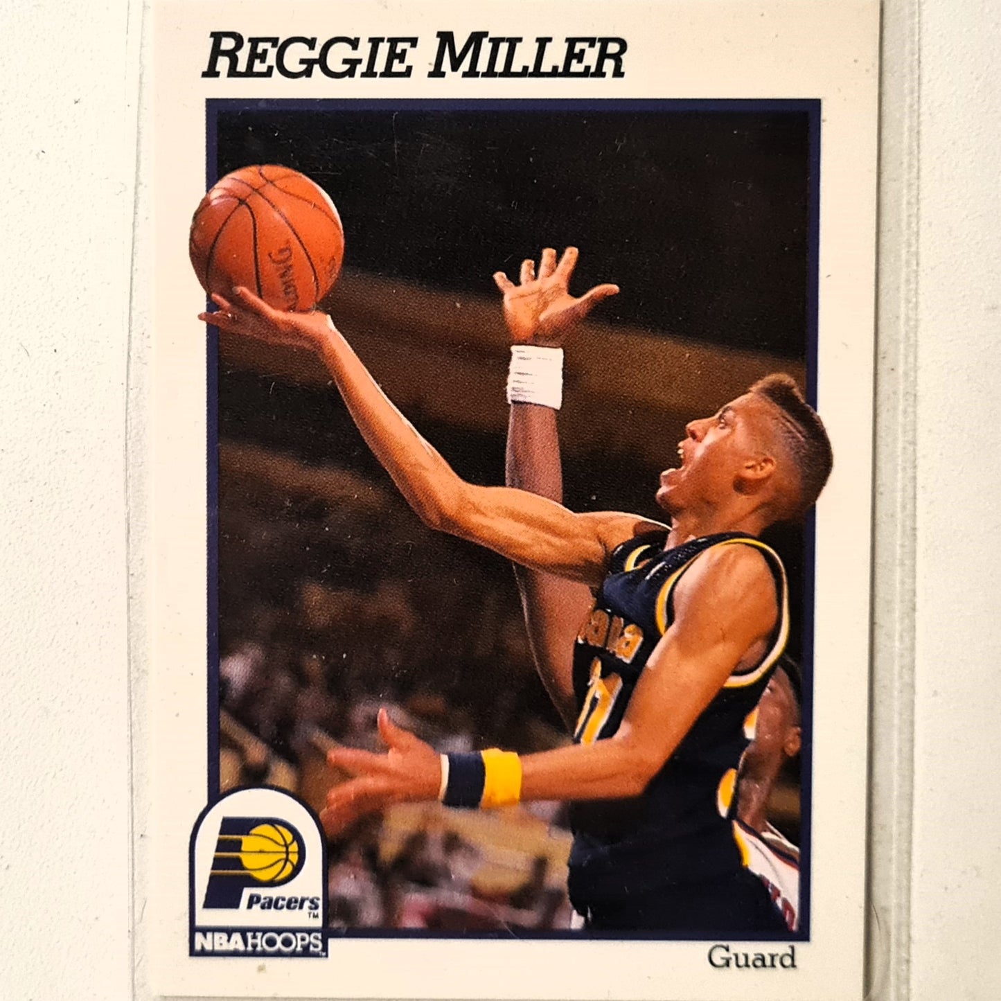 Reggie Miller 1991 NBA Hoops #84 NBA Basketball Indiana Pacers Excellent Sleeved