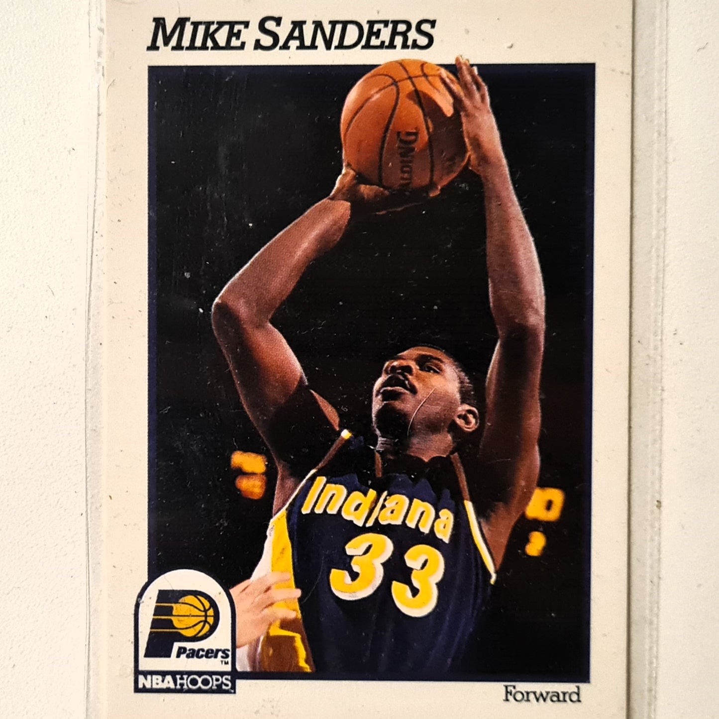Mike Sanders 1991 NBA Hoops #86 NBA Basketball Indiana Pacers Excellent Sleeved