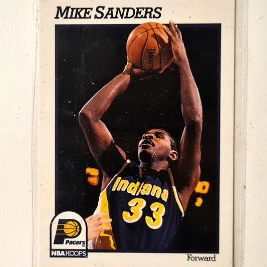 Mike Sanders 1991 NBA Hoops #86 NBA Basketball Indiana Pacers Excellent Sleeved
