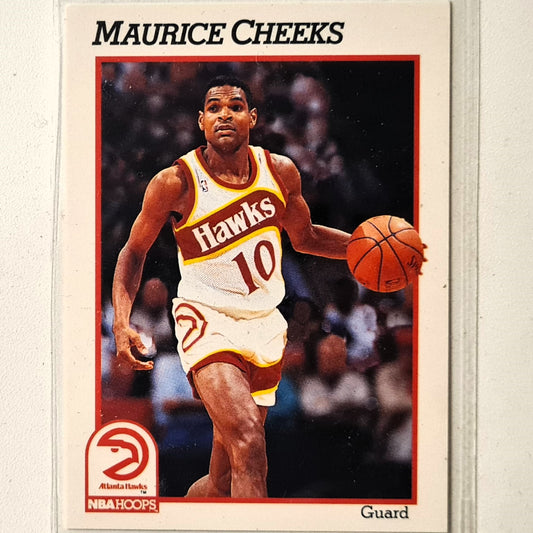 Maurice Cheeks 1991 NBA Hoops #331 NBA Basketball Atlanta Hawks Excellent Sleeved