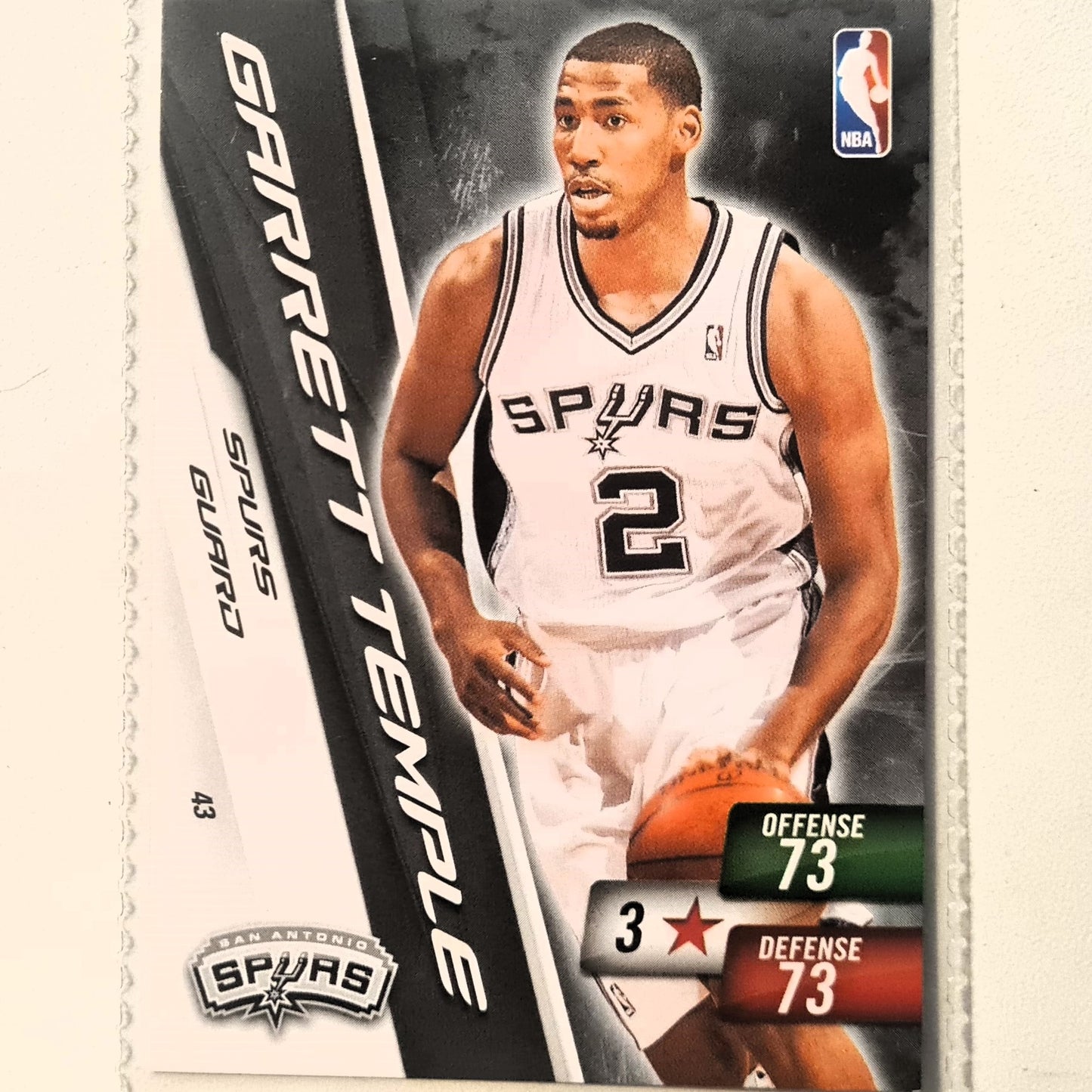 Garrett Temple 2010-11 Panini Adrenalyn XL #43 NBA Basketball San Antonio Spurs very good