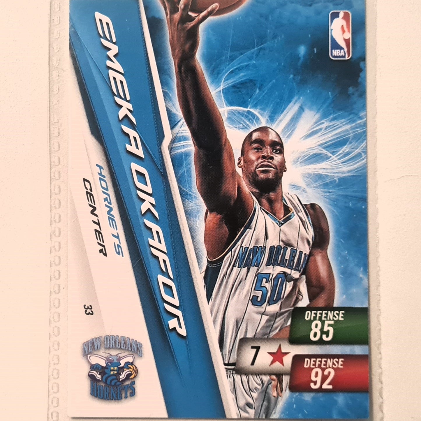 Emeka Okafor 2010-11 Panini Adrenalyn XL #33 NBA Basketball New Orleans Pelicans very good sleeved